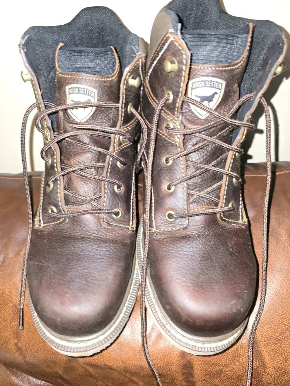 NICE! Irish Setter Steel Toe Leather Work Boots